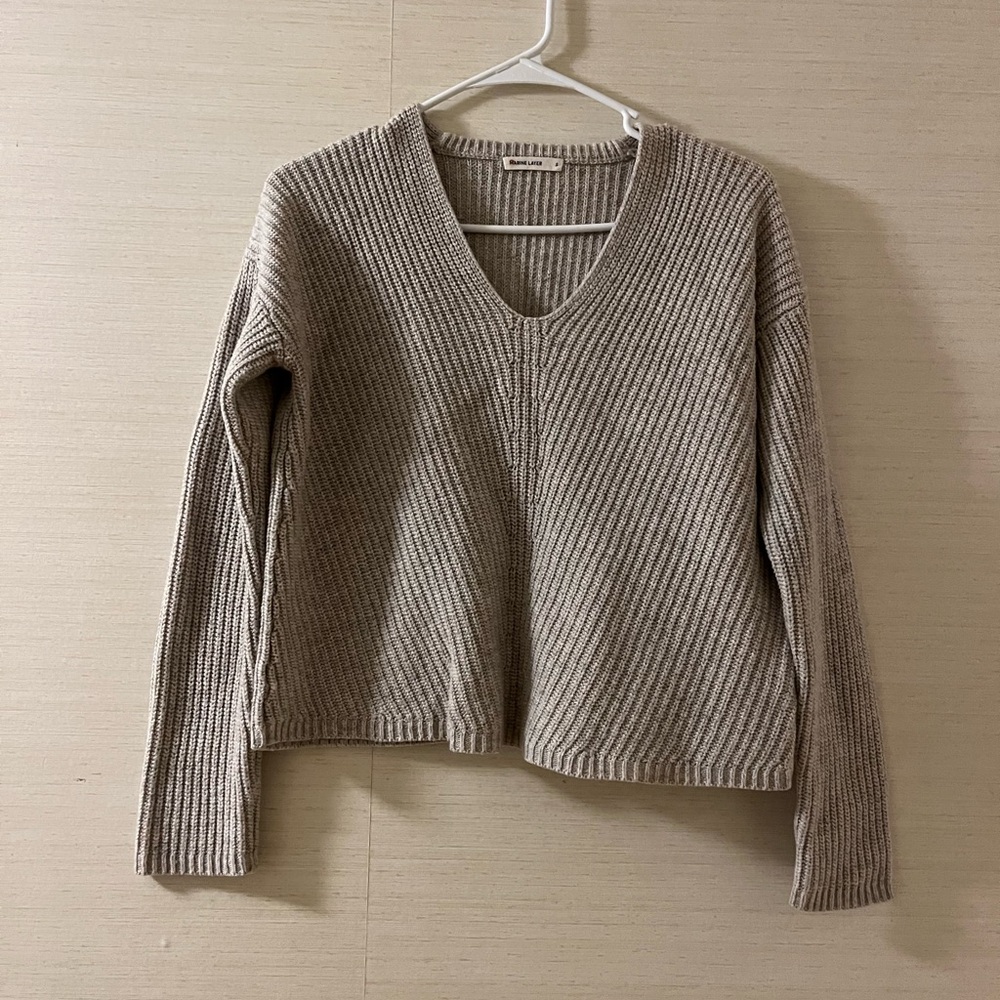 Marine Layer Elisa Pullover Sweater in Heather Grey Womens Size Small